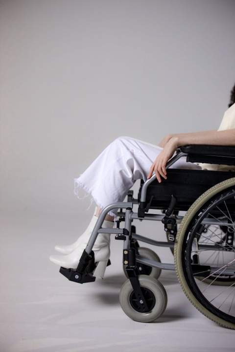 Person seated in a wheelchair